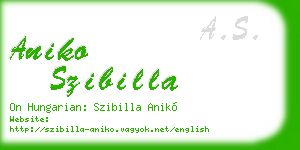 aniko szibilla business card